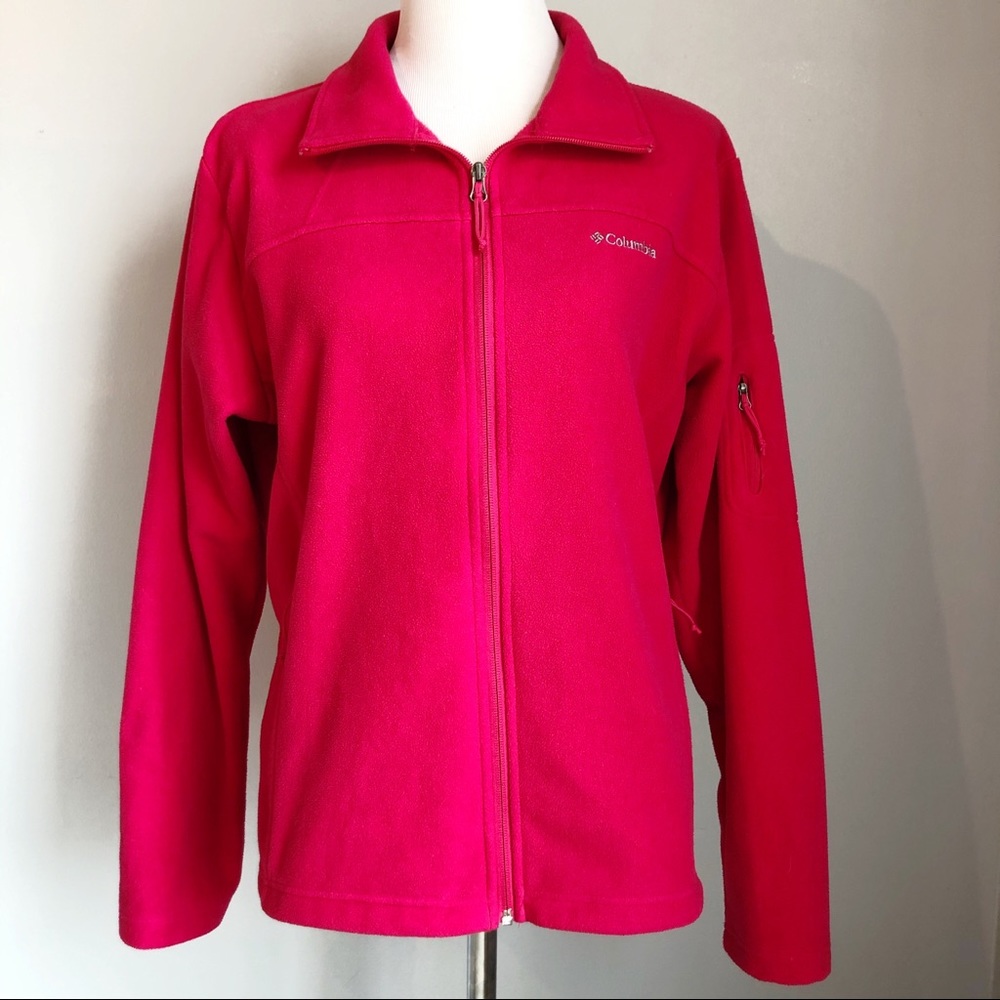 Columbia Women’s Red Benton Springs Zip Fleece, size XL